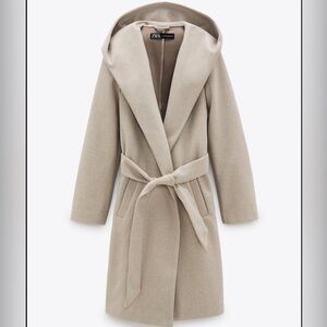 Soft Hooded Coat - Zara